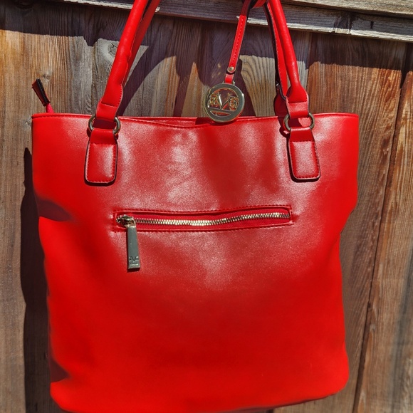 Red Versace 19V69 Italia Faux Leather Purse - Picture 11 of 16